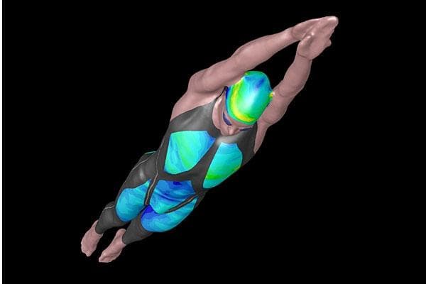 NASA computer image of the Speedo LZR Racer swimsuit